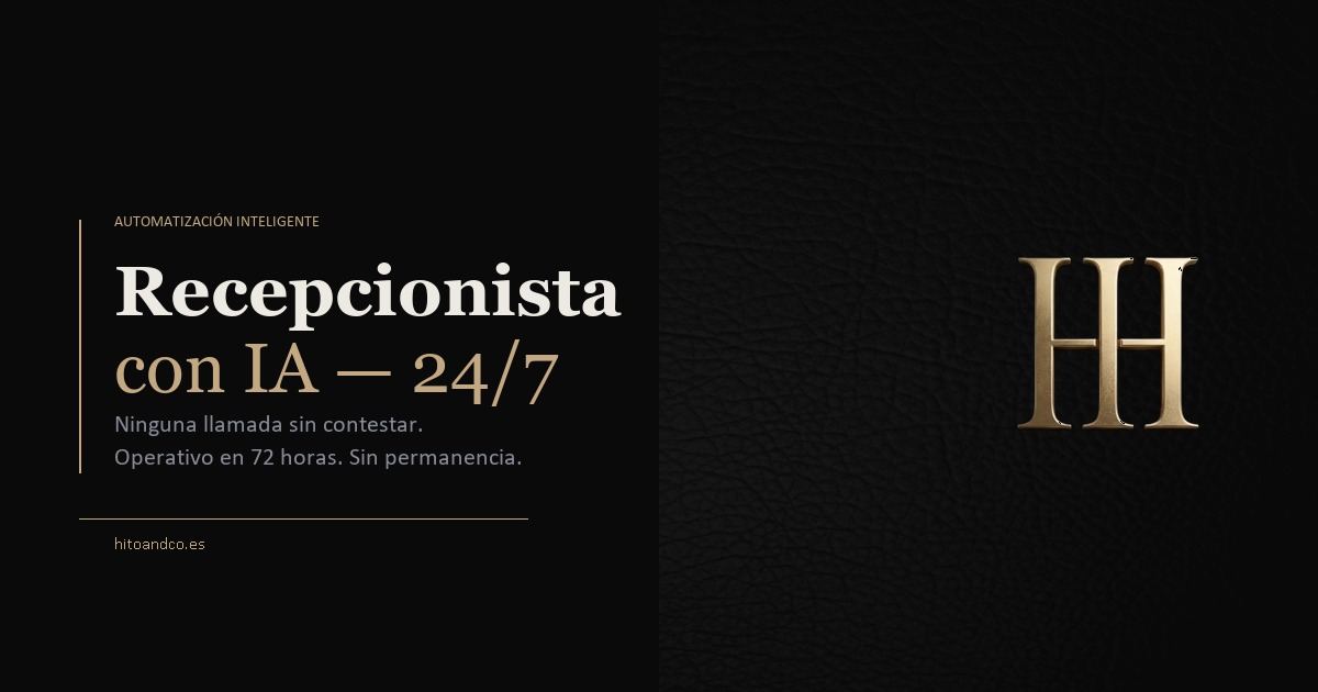 Recepcionista IA para abogados: el cliente que llama en urgencias no espera — Hito & Co